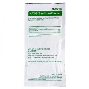 SANITIZER, KAY-5, 8/1OZ. PKG,W/INSTRUCTION SHEET