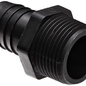 ADAPTER,1/4BRB X 1/8MPT,BLACK,POLYPROPYLENE