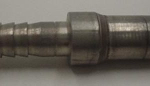 SPLICER,1/4SMOOTH X 3/8 BARB,SS