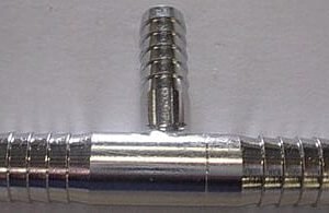 TEE,(3)BARB,3/8 X 3/8 X 1/4,SS
