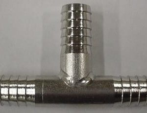 TEE,(3)BARB,3/8 X 3/8 X 3/8,SS