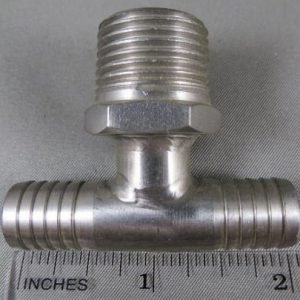 TEE,1/2MP X 1/2BARB X 1/2BARB,SS
