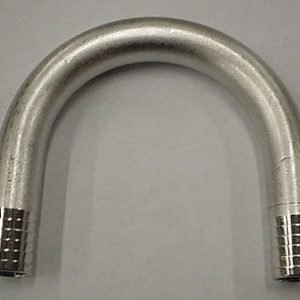 UBEND,1 1/2 WIDE,(2)3/8BARB WITH 1/4 BARB OUTLET,SS