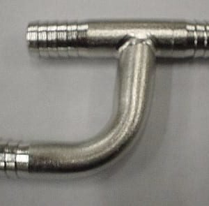 WYE,(3)BARB,3/8 X 3/8 X 3/8,SS