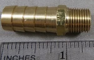 HOSE,BARB,3/8BRB X 1/8MP,BRASS