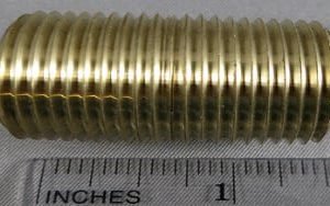 NIPPLE,1/4MP X 1 1/2IN LONG,BRASS