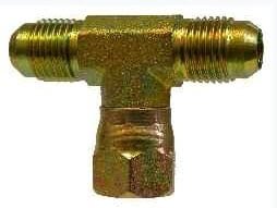 TEE,1/2MF X 1/2MF X 5/8 SWIVEL,BRASS