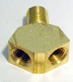 WYE,BRASS,(2)1/4 FP X (1)1/4 MP,ONE PIECE