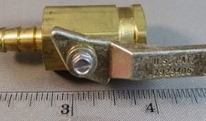 VALVE,SHUTOFF,1/4BRB x 1/4FP,BRASS
