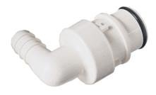 ELBOW,HFCD,3/8 BARB W/SHUTOFF,POLYSULFONE