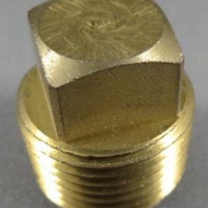PLUG,1/2,SQUARE HEAD,BRASS