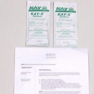 SANITIZER,KAY-5,2/1 OZ PKG,W/INSTRUCTION SHEET