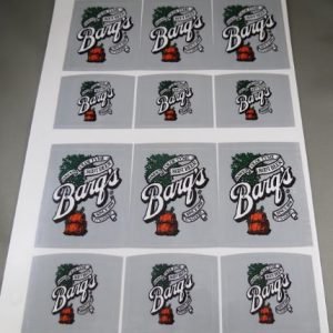 DECAL,BARQ'S ROOT BEER,LEV,6/SH,W/3 MIL LAMINATE,BRAILLE