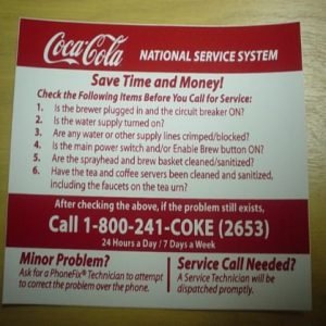 DECAL,SERVICE,HOT BEVERAGE,3.25 X 4.25,BLD