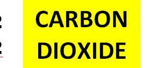TAG,P,"CARBON DIOXIDE",YELLOW ON WHITE