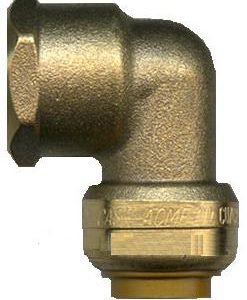 CONNECTOR,ELBOW,1/2 TUBE X 1/2 FNPT,BRASS