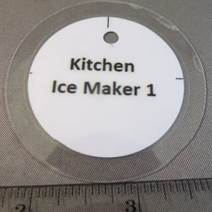 TAG,"KITCHEN ICE MAKER 1",2 1/4 ROUND,LAMINATED
