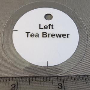 TAG,LEFT TEA BREWER,2 1/2 INCH,LAMINATED