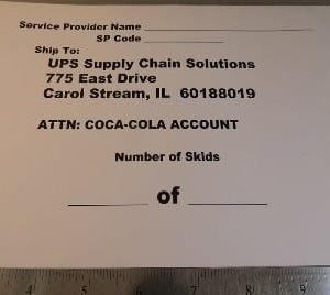 LABEL,SKID UPSSCS,ILLINOIS