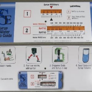 SLIDE,RATIO TO WATER,3 X 8,SYRUP 30 TO 150,MEASURES IN MILLILITERS