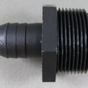 ADAPTER,POLYPROPYLENE,BLACK,3/4MPT X 1/2BARB..