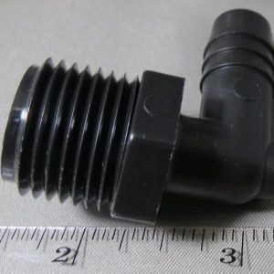ELBOW,POLYPROPYLENE,BLACK,1/2MPT X 1/2BARB
