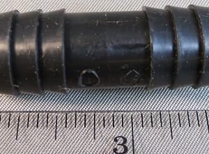 SPLICER,BLACK,POLYPROPYLENE,1/2BARB X 1/2BARB..