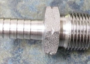 ADAPTER,3/8BSPT X 5/16BARB,SS