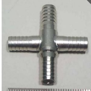 CROSS,(4)BARB,3/8 X 3/8 X 3/8 X 3/8, SS