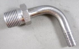 ELBOW,SWEEP,3/8MP X 3/8BARB,SS